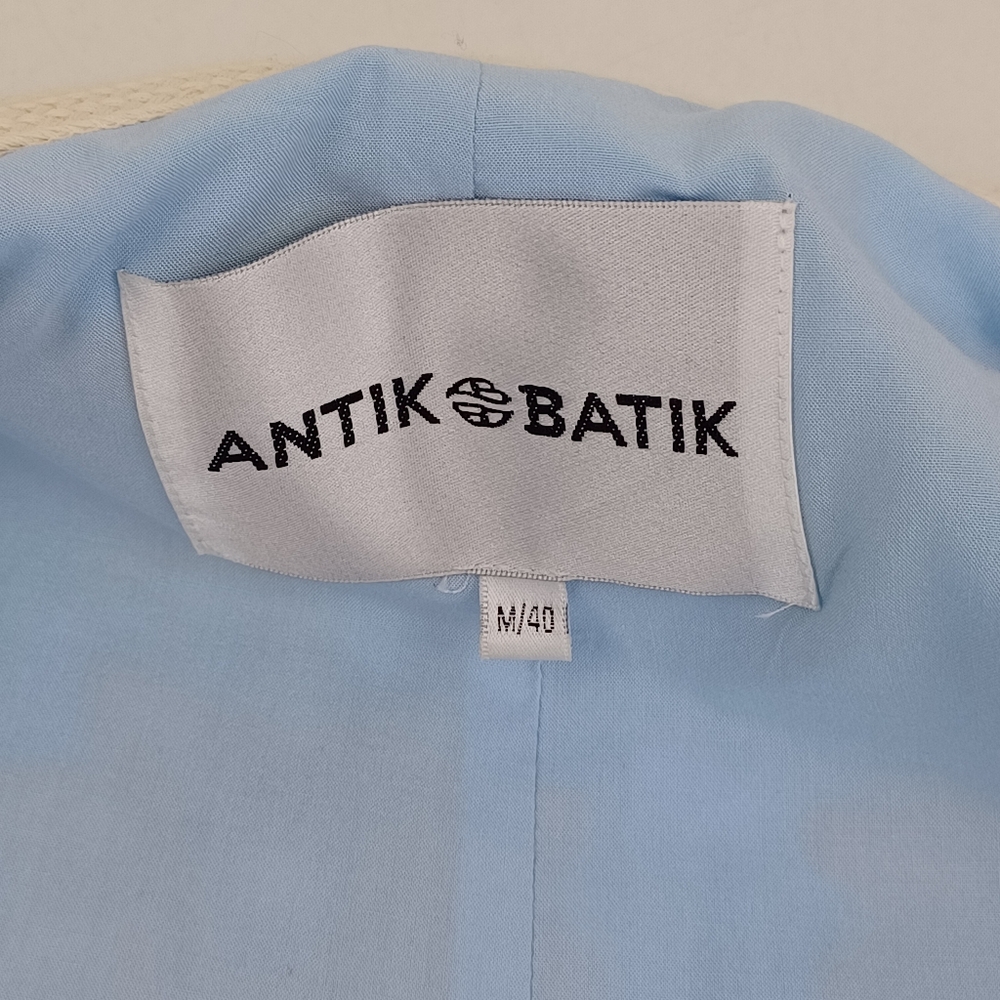 Antik Batik Baltazar Jacket Size M 40 Women Boho Preppy Floral Embroider Cotton - Picture 8 of 16